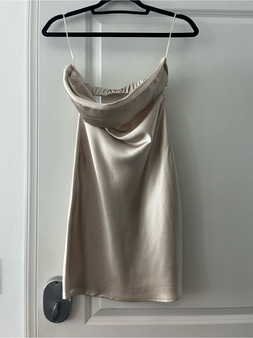 Altar'd State Satin Strapless Mini Dress